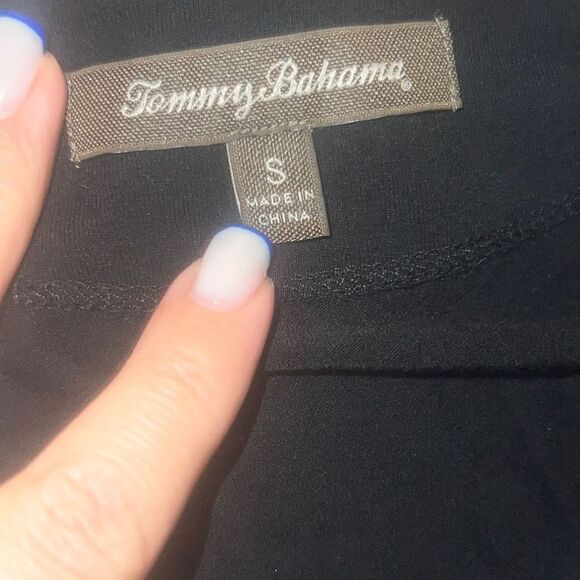 Tommy Bahama Tambour 3/4 Faux Wrap Ruched Dress - Picture 4 of 5